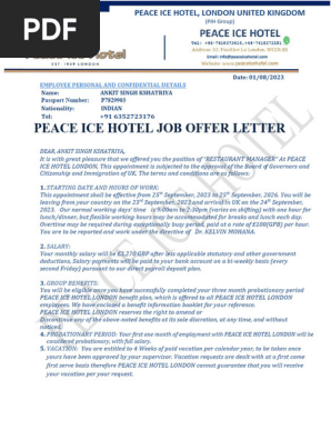 Employment Letter