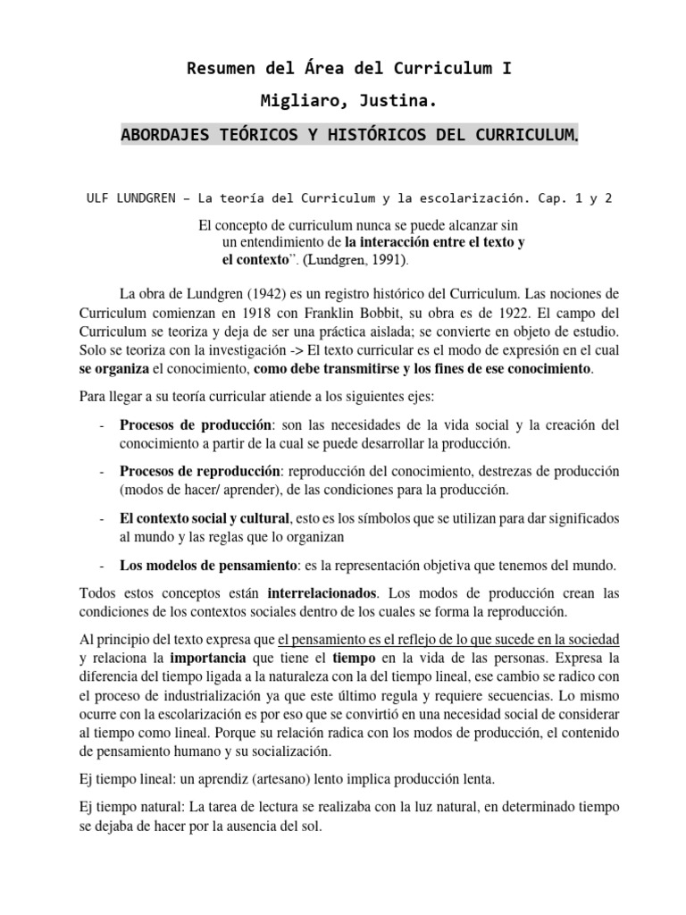 Teoría del Curriculum y su Contexto | PDF | Plan de estudios | Enseñando