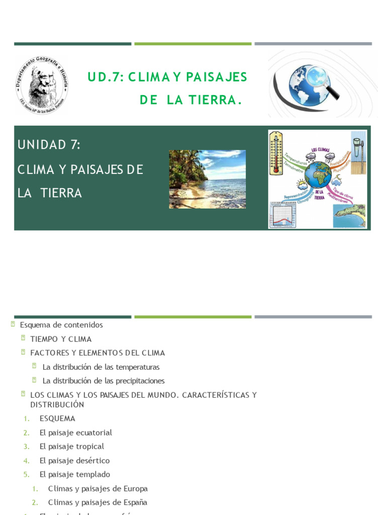 Climas y paisajes de la Tierra | PDF | Clima | Herida
