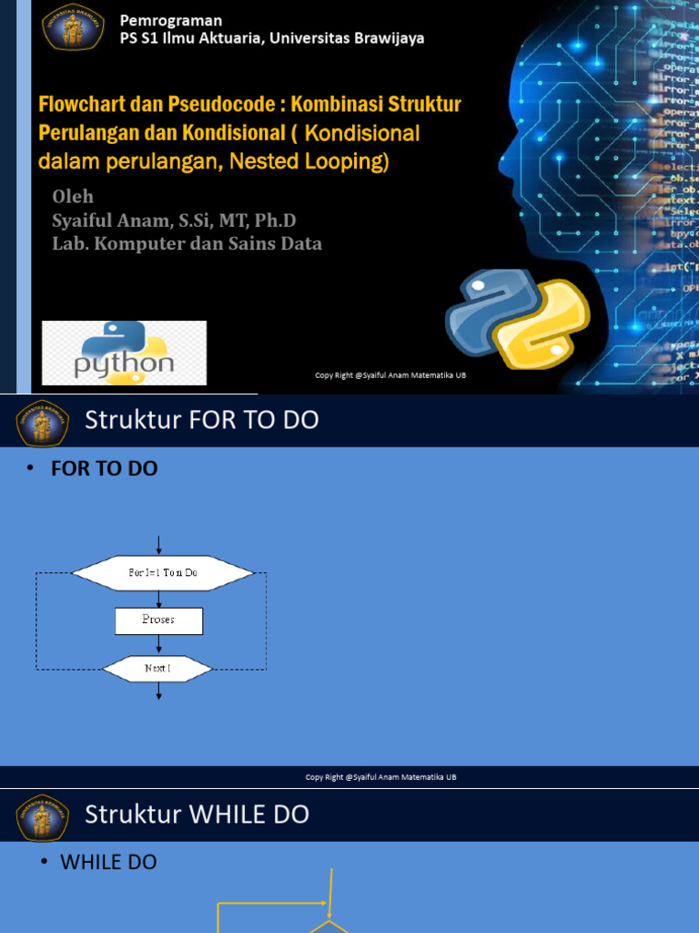 BAB 2c Flowchart Dan Pseudocode (Kombinasi Struktur Perulangan Dan ...