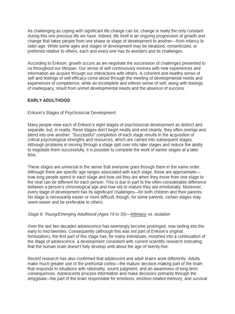 Early Adulthood Old Age | PDF | Hormone Replacement Therapy | Menopause