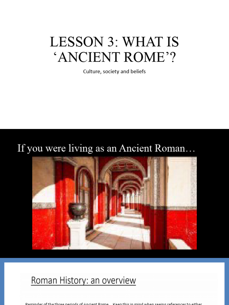Ancient Rome: Culture and Society Overview | PDF | Ancient Rome | Roman ...