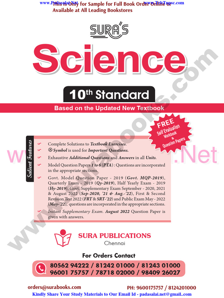 10TH STD SCIENCE SURA GUIDE 2023 TO 2024 PDF FREE DOWNLOAD visual data 4