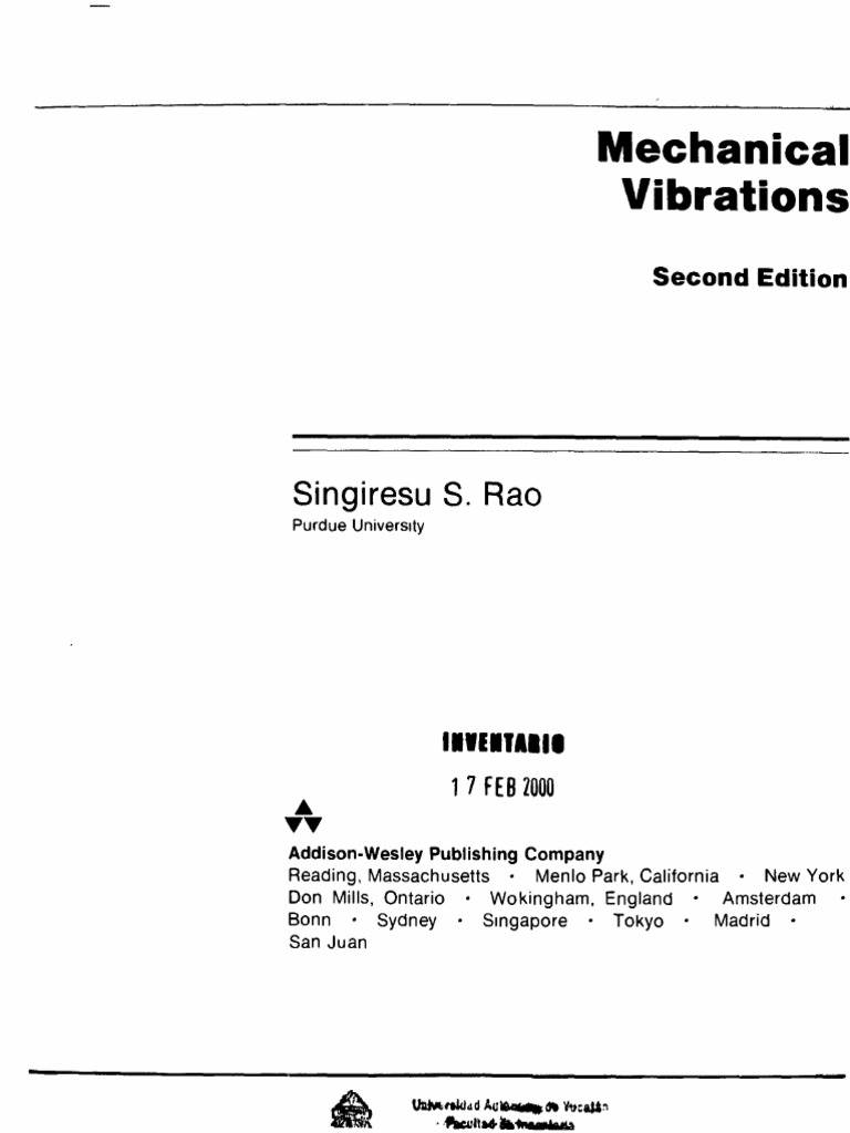 (Addison-Wesley Series in Mechanical Engineering) S.S. Rao - Mechanical ...