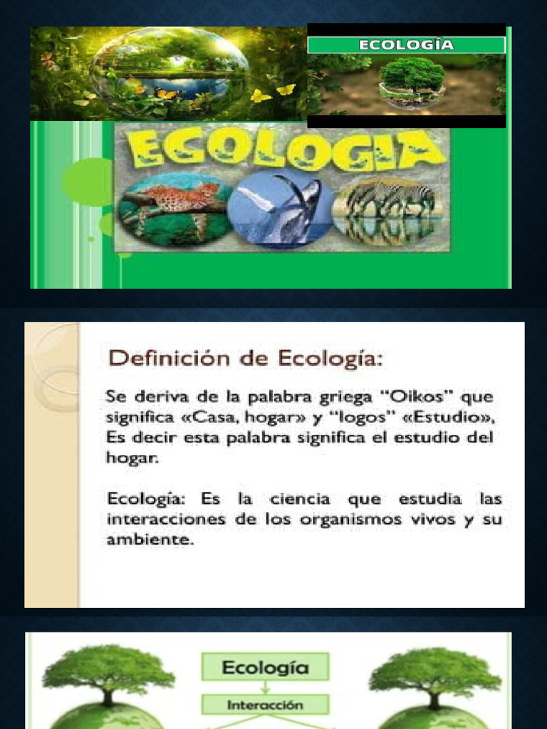 Ecologia Presentacion | PDF | Ecología | Entorno natural