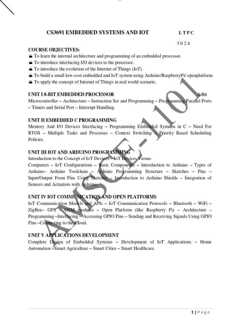 Cs3691 embedded systems and iot watermark 1 99 pdf assembly
