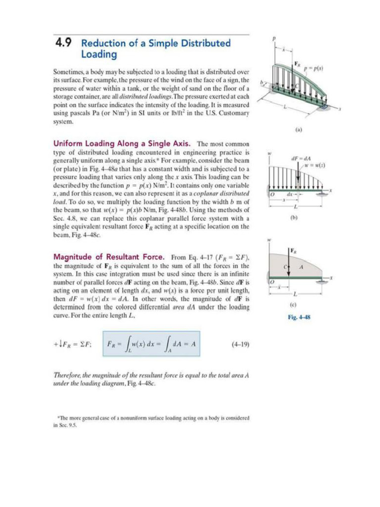 Reduction of Uniform Distributive Load | PDF