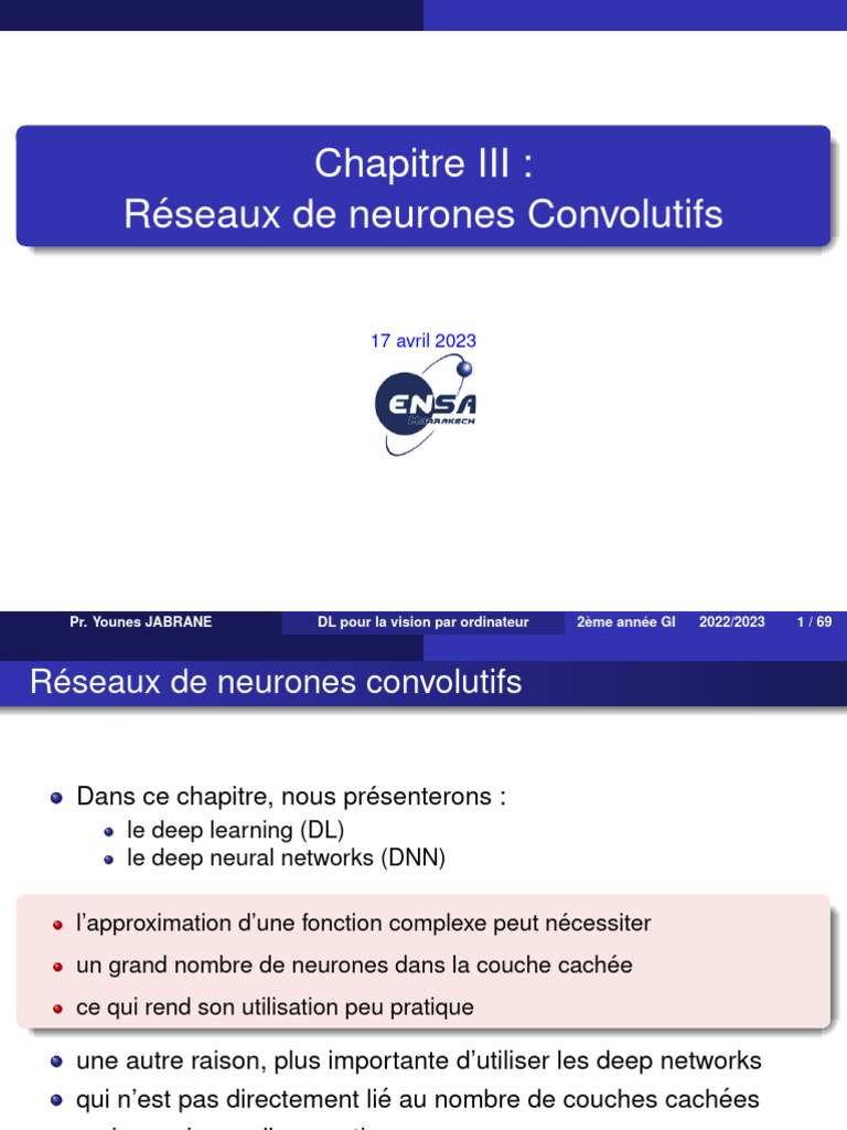 Réseaux de Neurones Convolutifs | PDF | Apprentissage automatique ...