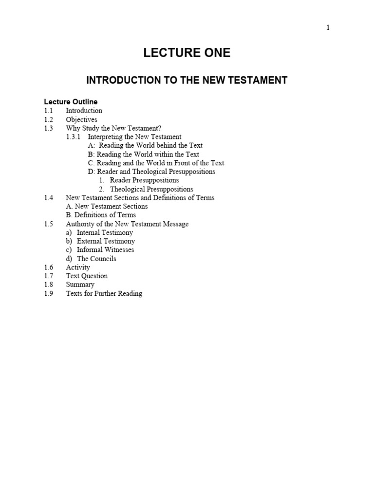 BIB 107, New Testament Section Class Notes Sept 2022 | PDF | Herod The ...