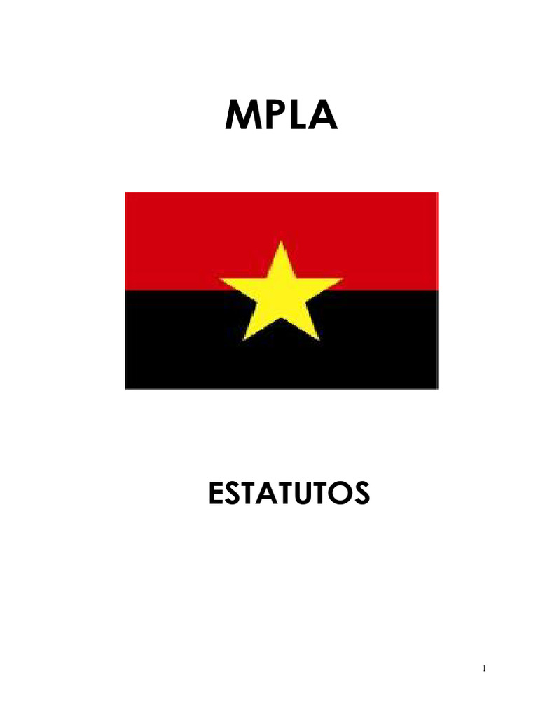 Estatutos do MPLA 2025 | PDF | Angola | Democracia