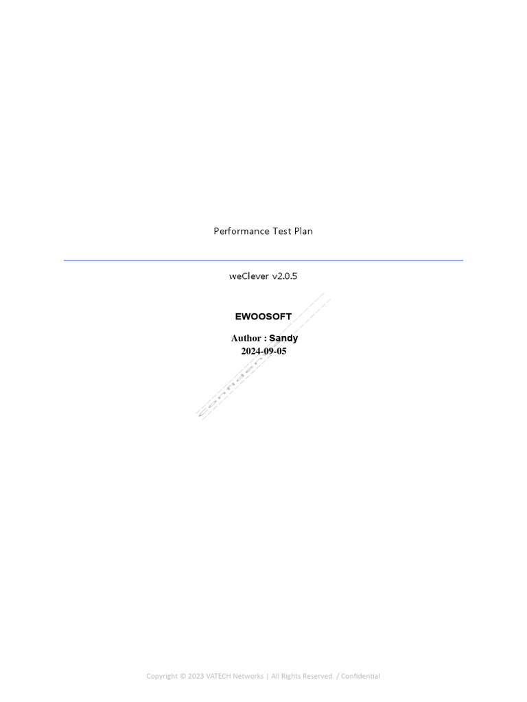Test Plan Performance Test Weclever | PDF | System Software | Software ...