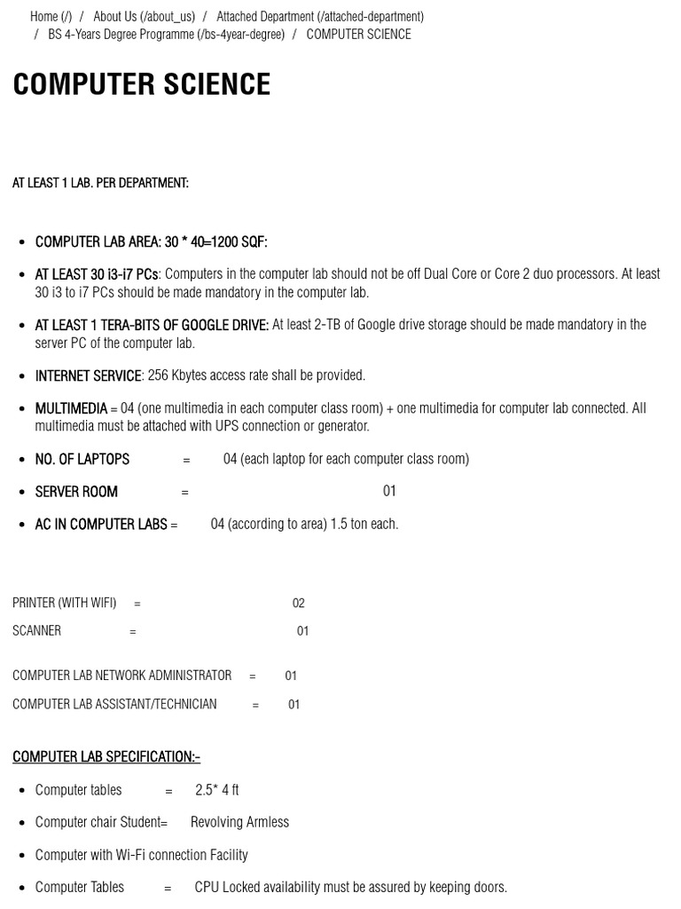 COMPUTER SCIENCE - Higher Education Department, Government of The ...