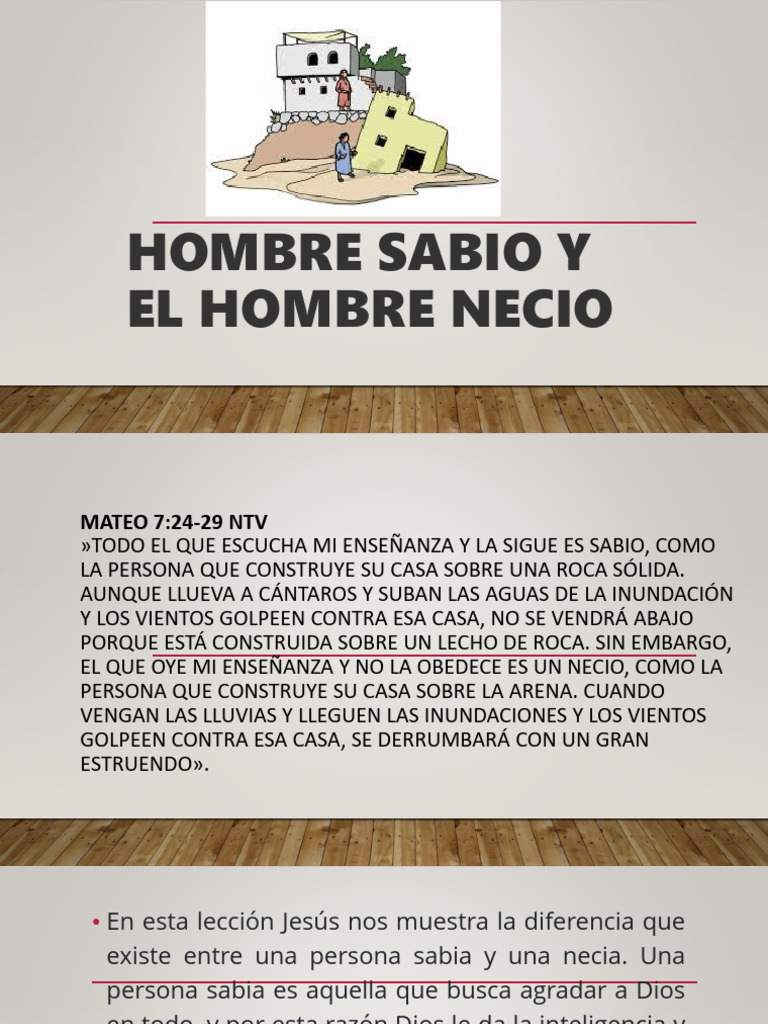 Hombre Sabio y El Hombre Necio | PDF