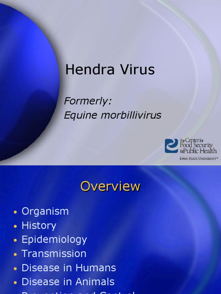 Hendra Virus Overview and Impact | PDF | Animal Virology | Clinical ...