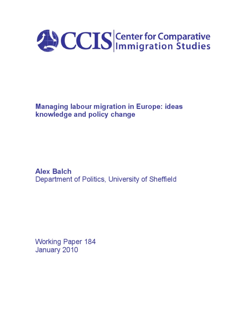 Labour Migration Management in Europe | PDF | Immigration | European Union