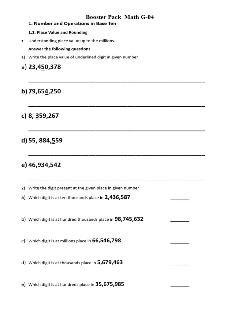 Booster Pack-G-04-Math | PDF | Area | Arithmetic