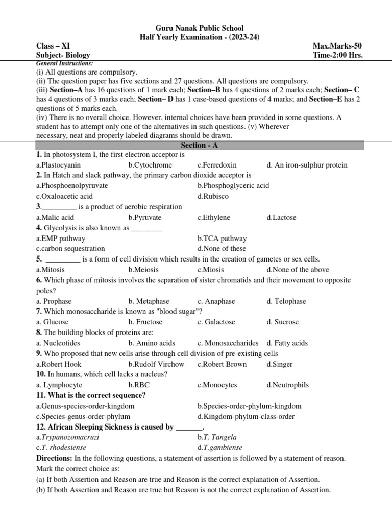 Class XI Biology - 14 DEC | PDF | Cell (Biology) | Cellular Respiration
