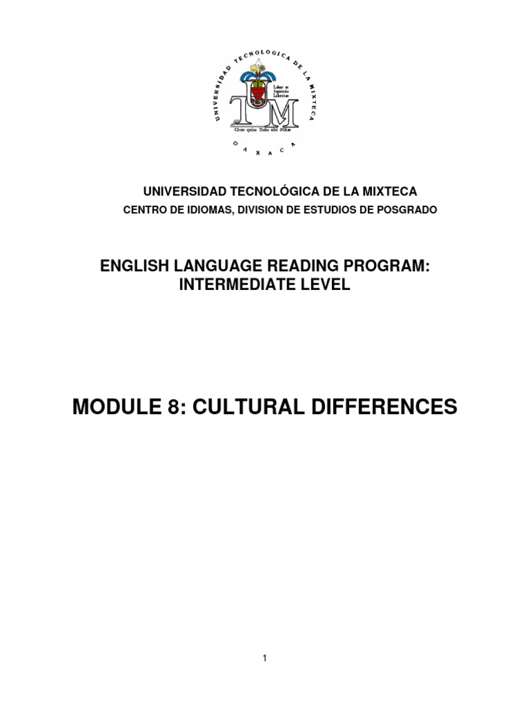 Module 8 - Cultural Differences | PDF | Hierarchy | Reading Comprehension