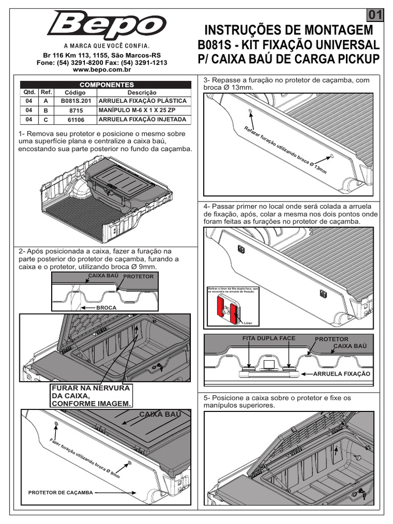 Montagem Bau Frontier Bepo | PDF
