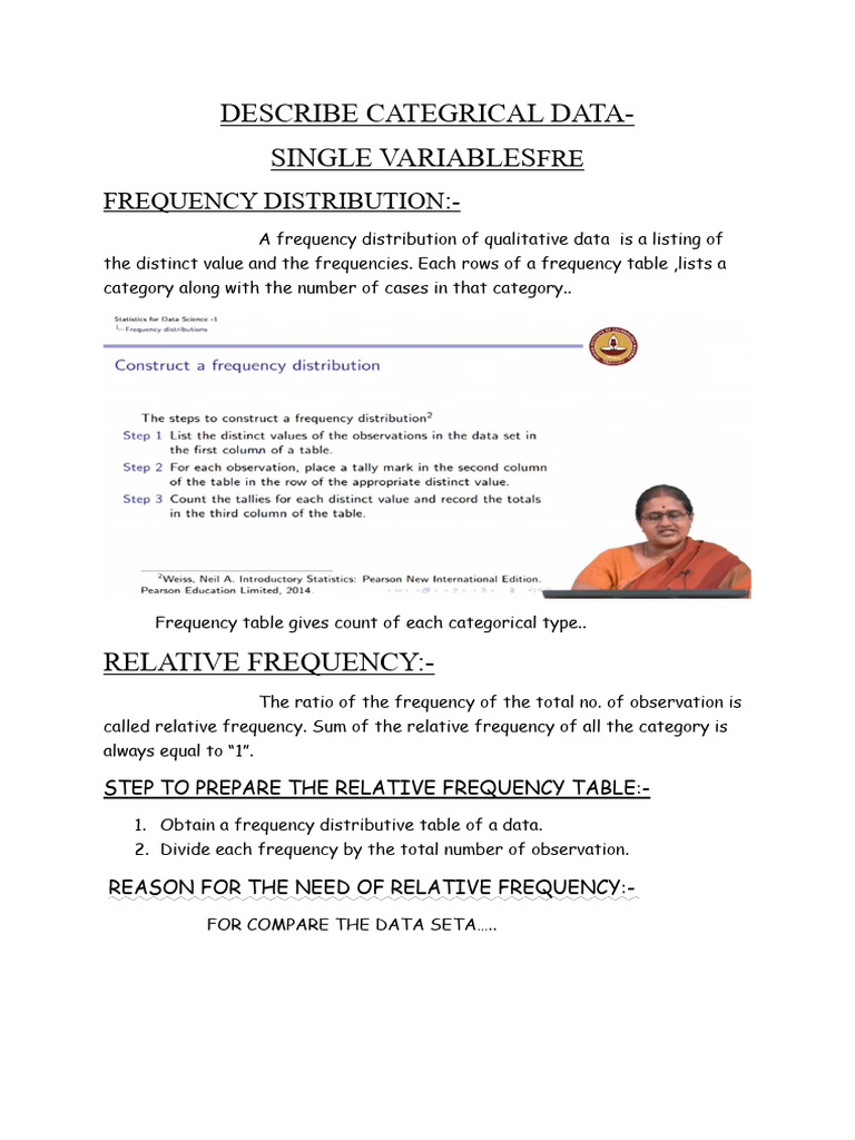 Describe Categrical Data | PDF | Chart | Categorical Variable