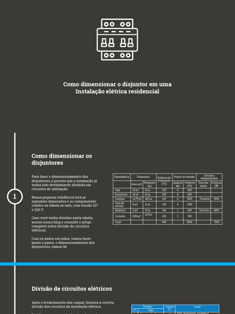 Como Dimensionar Disjuntores Na Instalacao Eletrica Residencial ...