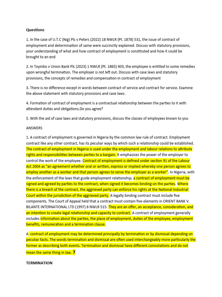 Labour Law Pdf Employment Apprenticeship