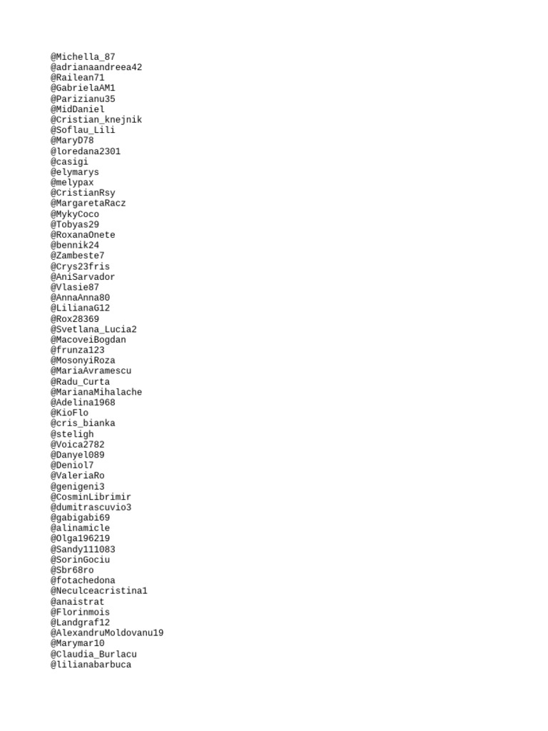 Treasure Island Usernames PDF