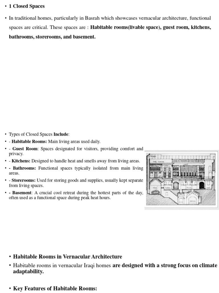 Closed Spaces in Iraqi Vernacular Homes | PDF | Basement ...