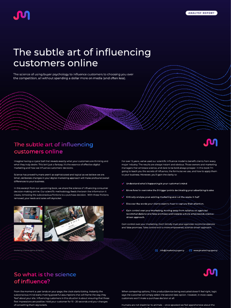 JM Subtle Art of Influence | PDF | Marketing | Risk