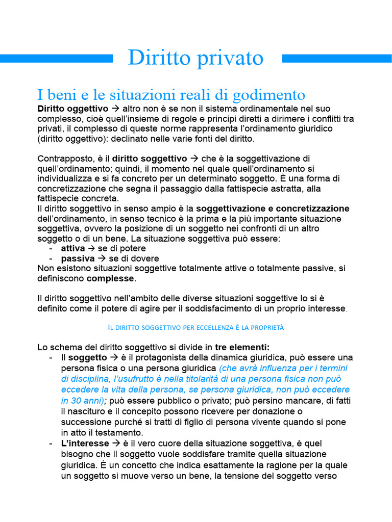Appunti Diritto Privato Finali | PDF