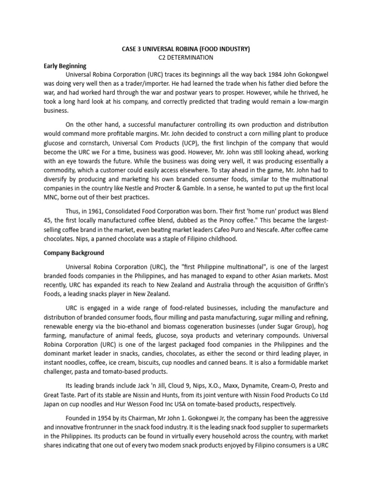 Universal Robina | PDF