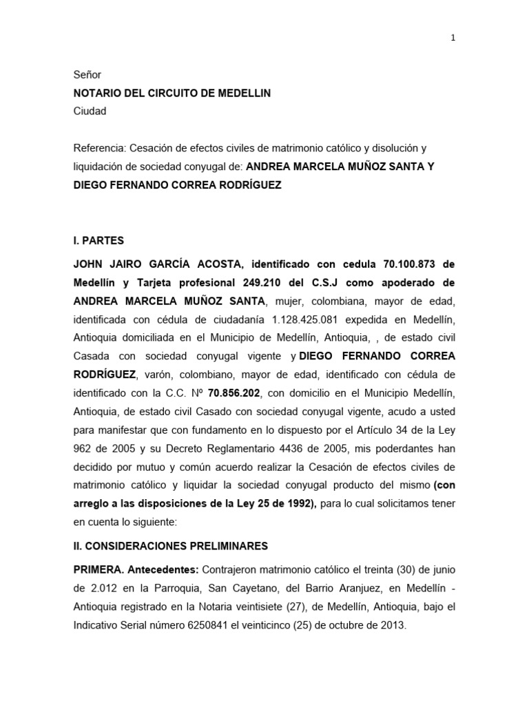 Divorcio Notarialandrea | PDF | Propiedad de la comunidad | Matrimonio