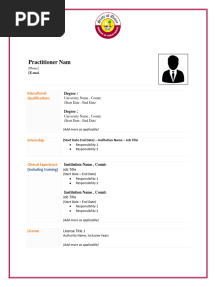 DHP CV Template
