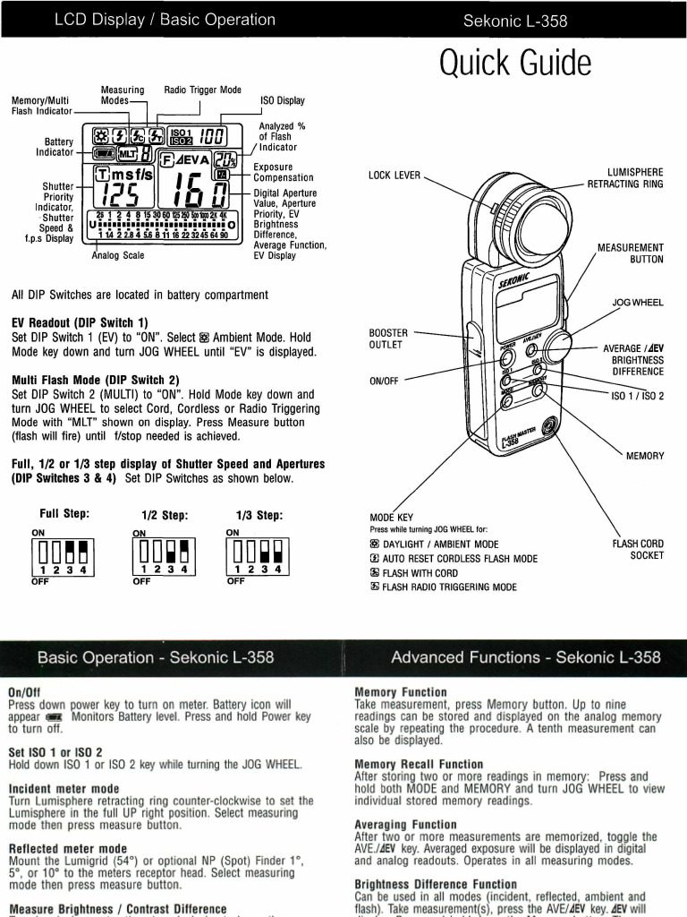 LightMeter Manual | PDF | Flash (Photography) | Exposure (Photography)