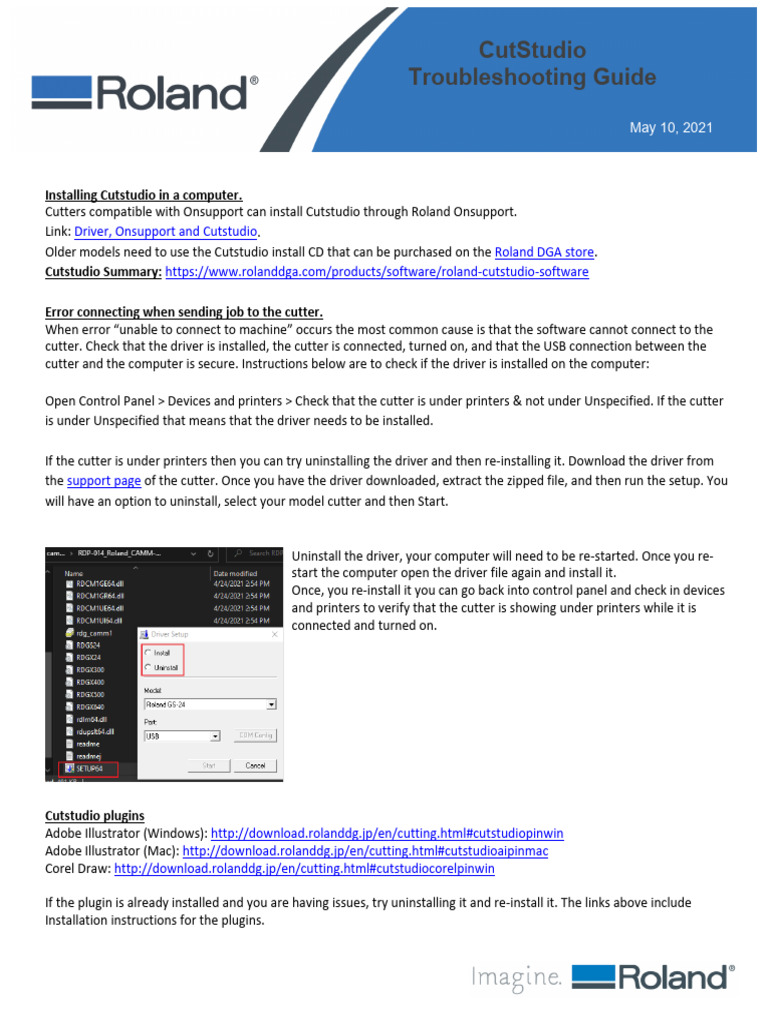 CutStudio Troubleshooting Guide - v1 | PDF | Device Driver ...