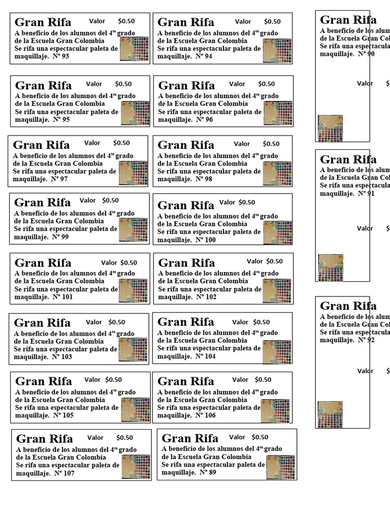 Rifa Gran Colombia | PDF