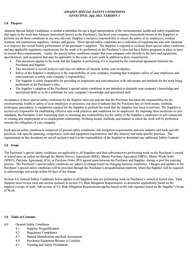 Amazon 9K Safety Job Overview | PDF