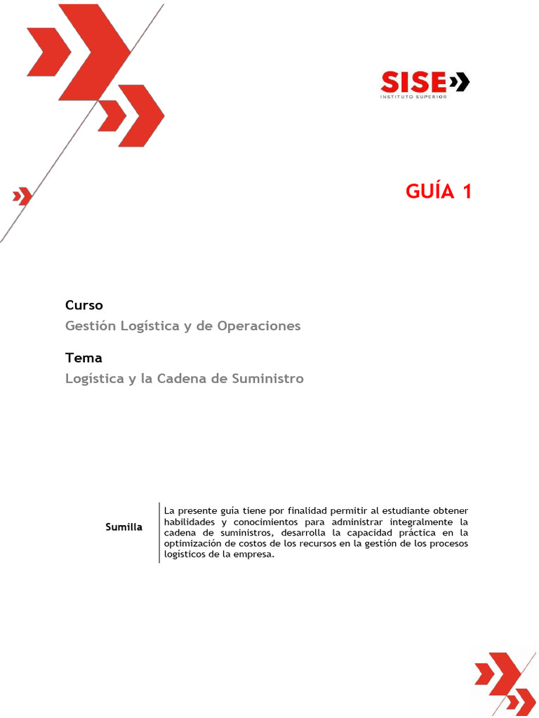 Gestión de la Cadena de Suministro | PDF | Logística | Cadena de suministro