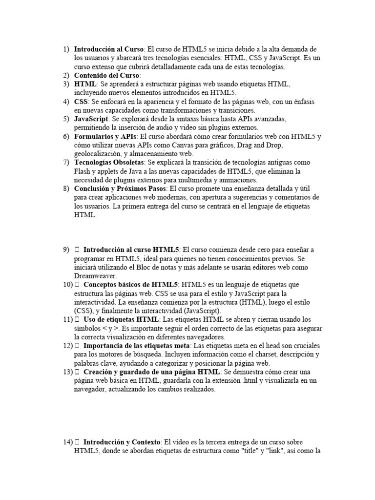 Introducción A HTML | PDF | HTML | Red mundial