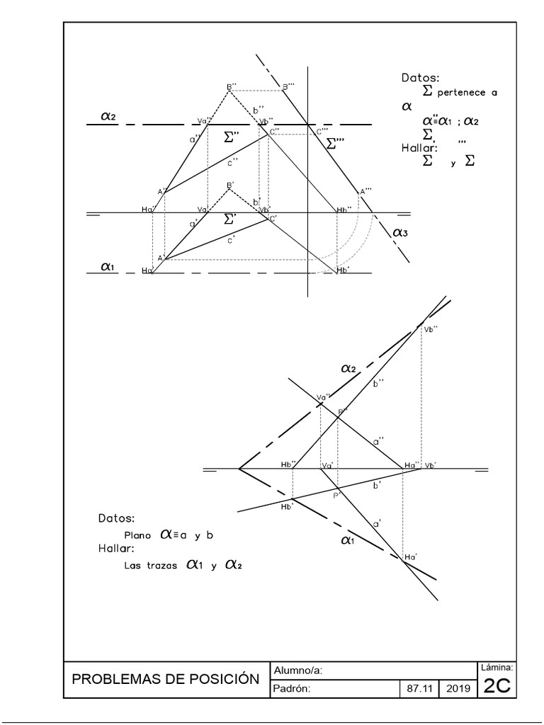 Problemas de Posición: 2019 87.11 Padrón: Alumno/a | PDF