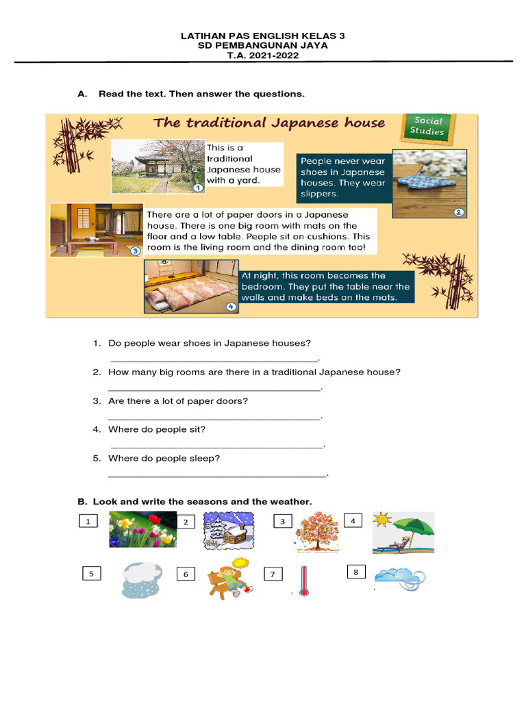 Latihan Pas Kls 3 English Pdf