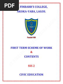 SS2 Civic Education First Term Note 2023-2024