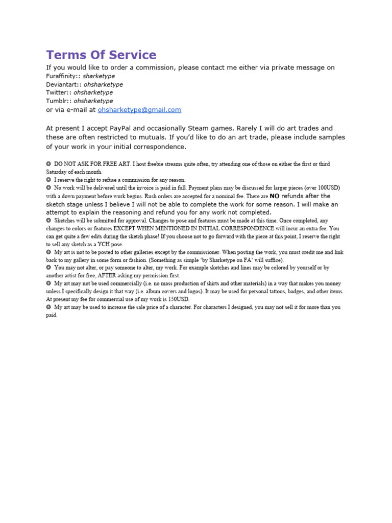 Commission Terms and Policies | PDF