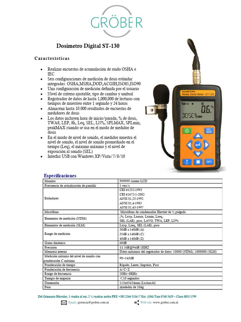 Dosimetro Digital ST-130 | PDF | Electrónica | Tecnología de ...