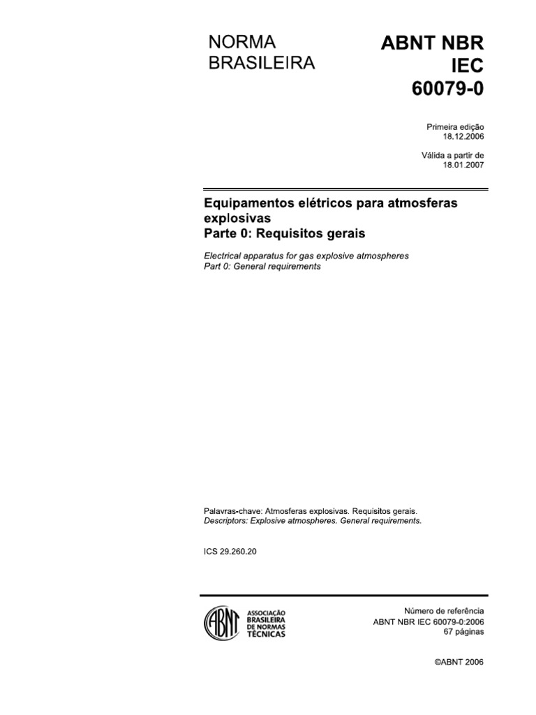 NBR Iec 60079-0 - 2007 | PDF