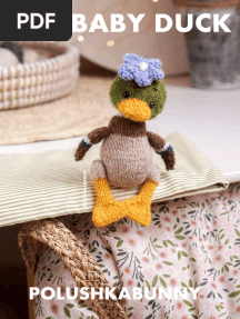 US Knitting Pattern Baby Duck POLUSHKABUNNY