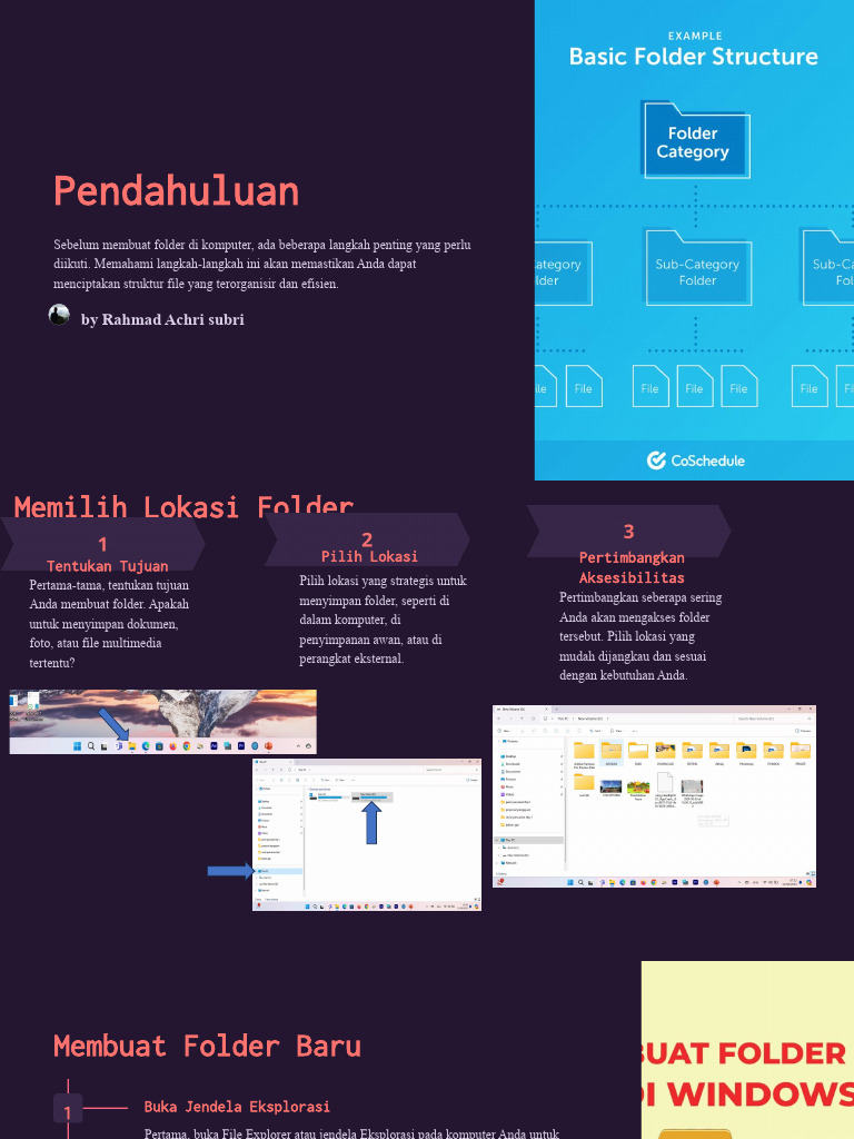 Langkah Membuat Folder di Komputer | PDF