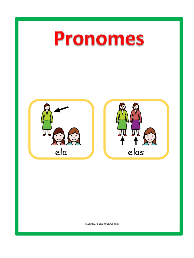 Core Words - Pronomes Ela, Elas | PDF
