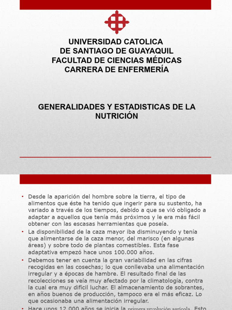 Evolución y estado de la nutrición en Ecuador | PDF | Nutrición | Dieta ...