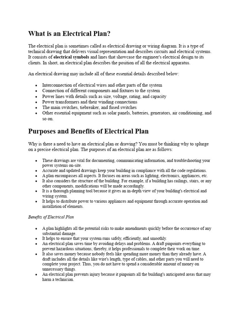 Electrical Plan Guide for Engineers | PDF | Electrical Wiring | Electricity